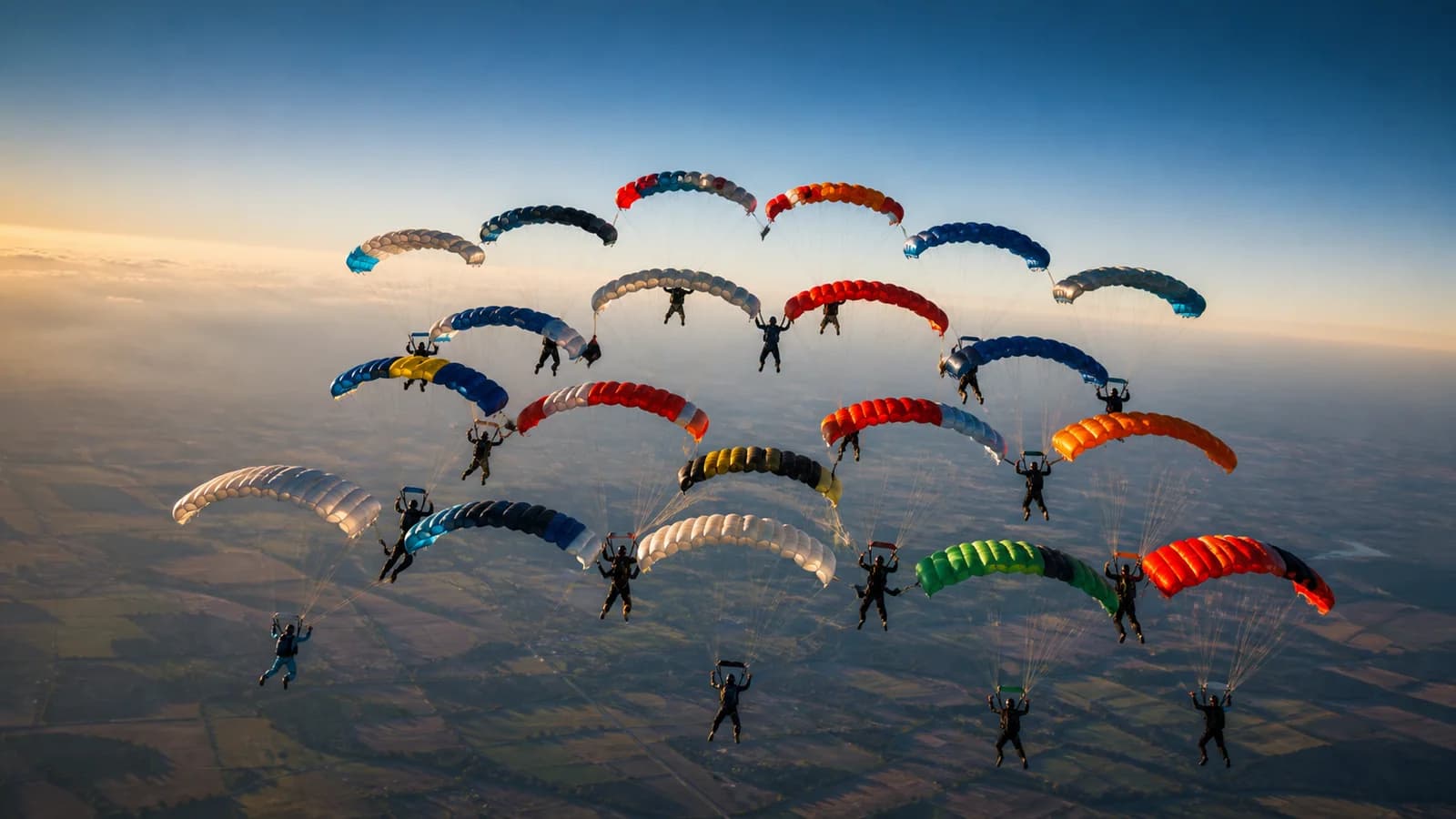 A large canopy formation against the evening sky